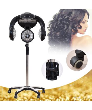 220V 1400W Salon Hairdresser dry hood hair dryer hood heating processor hair dryer hood with base black for hairdresser for hairdresser professional hair permanent wave