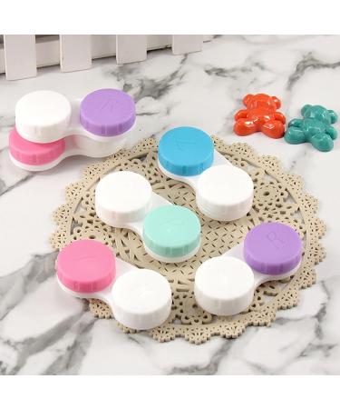 KMZ 4 Pcs Contact Lens Cases Left/Right Eyes Contact Lens Holder Care Box Portable Soaking Storage Mini Box for Travel Home Outdoor Business Trip (4 Colors) - Buy Online on GoSupps.com