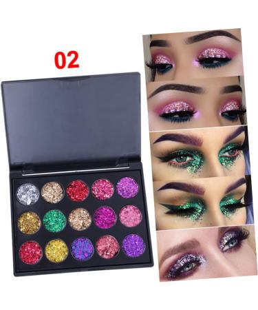 POPETPOP 2pcs 15 Colors Lustre Pearly Eye Matte Pallet Combination Makeup Cosmetic Shadow 1 count (Pack of 1) As Shownx2pcs - Buy Online on GoSupps.com