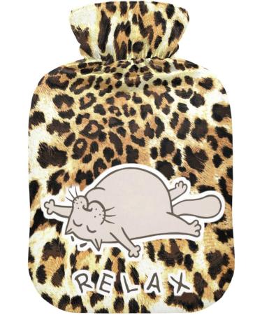 Buy Naanle Relax Cat Hot Water Bottle | 2L Transparent Cover | Bed & Foot Warmer for Pain Relief & Therapy International Shipping - Buy Online on GoSupps.com