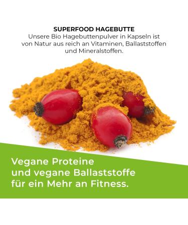  GREAT VITA GreatVita Organic Rosehip Capsules | 500 mg / Powder Tablets | Daily Dose 3000 mg | 100% Pure No Additives | Laboratory Tested European Culture (DE- KO-037) - Buy Online on GoSupps.com