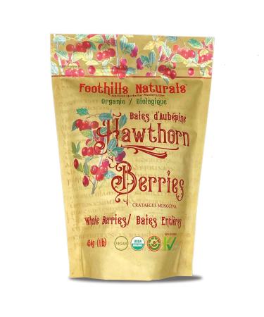 Foothills Naturals Organic Hawthorn Berries Whole - 1 Pound (454 g)