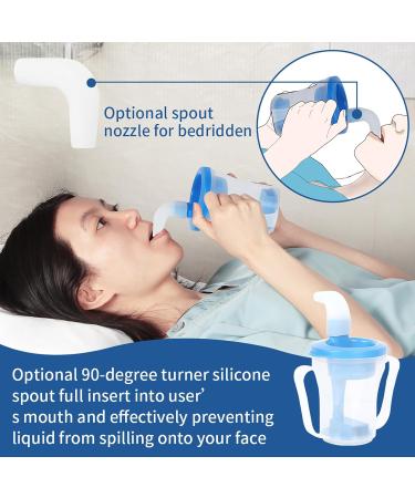Ehucon Dysphagia Cups for Swallowing People Provale Cup 5CC or 10CC of Liquid Each Time for Prevent Chocking (Blue-Lid) - Buy Online on GoSupps.com