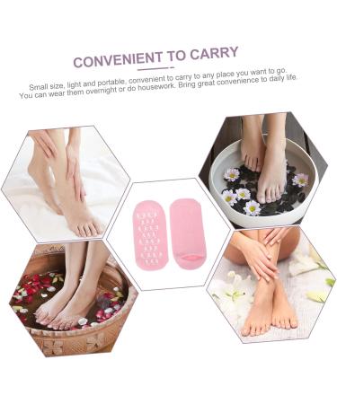 Healeved 1 Pair Gel Socks Lotion Socks Heel Moisturizing Foot Cover Dry Foot Moisturizing Cover Women Moisturizing Gels Sock Women Socks Women's Cosmetic Pink Outer Cotton Yarn Adult Socks - Buy Online on GoSupps.com