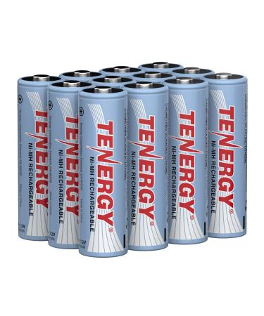 Tenergy AA Rechargeable Battery, High Capacity 2500mAh NiMH AA Battery, 1.2V Double A Batteries 12-Pack AA 12 Count (Pack of 1)