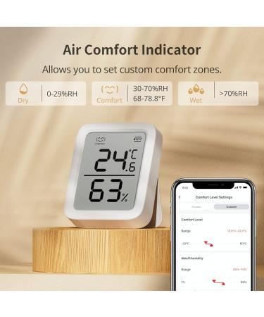 SwitchBot WLAN Thermometer Hygrometer Set - 2 Pieces & Hub Mini | Bluetooth Digital Temperature & Moisture Sensor with App & Data Storage - Buy Online on GoSupps.com