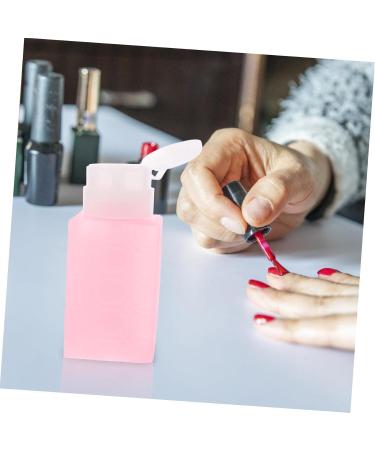 POPETPOP Nail Polish Nail Oil Pump Bottle Dispenser Makeup Remover Bottle Pump Dispenser Bottle Push down Mini Water Dispenser Powder Pump Bottle Plastic Leakproof Travel Container 6x5x13cm Pink - Buy Online on GoSupps.com