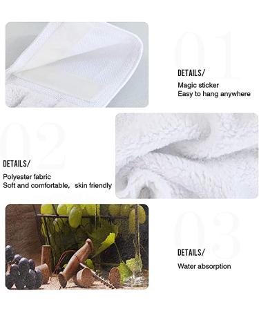 Boccsty Wine Glasses Hanging Kitchen Towels Set - 2 Pieces Farmhouse Hand Towels for Bathroom and Kitchen Decor - Buy Online on GoSupps.com