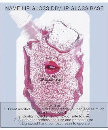 Sumeitang 4 Color Glitter Lip Gloss Base Kit - DIY Lip Makeup Primers with Moisturizing Lip Gloss Base Oil - 20ml 4 Pack Set - Buy Online on GoSupps.com