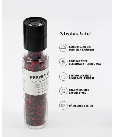 Nicolas Vahe Pepper Mixture | Gourmet Ceramic Pepper Mill with Pink & Black Peppercorns | Danish Design Spice Mix for International Shipping - Buy Online on GoSupps.com
