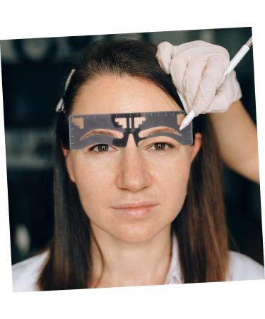 Anneome Stainless 2pcs Clear Ruler Eyebrow Guide Stencil Brow Makeup Supplies Measuring Tool Eyebrow Shape Metal Stainless Steel - Buy Online on GoSupps.com