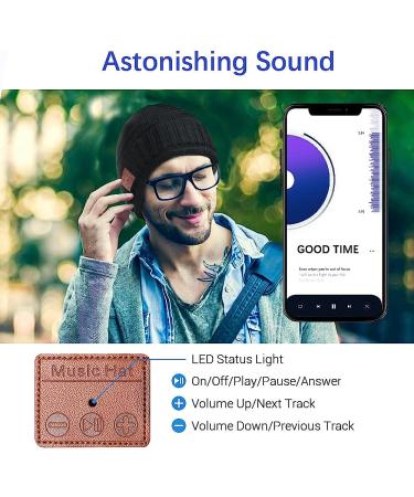 Bluetooth Beanie Hat for Men - Wireless Music Cap for Gamers - Gift Idea for Teens and Adults - Stocking Stuffer for Men and Women - Buy Online on GoSupps.com