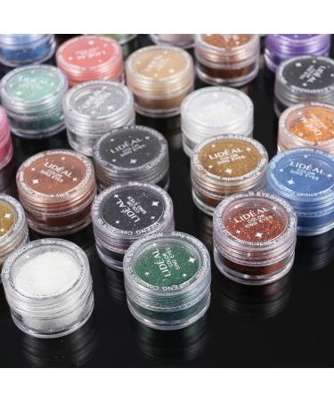 TOVINANNA 60 Pcs Loose Eyeshadow Glitter Eyeshadow Pigments Sequins Powder Eye Shadow - Buy Online on GoSupps.com
