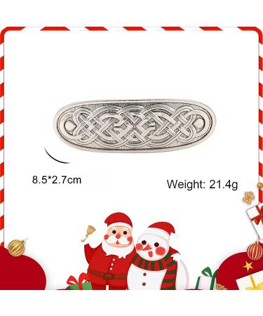 Amaxer Viking Gold Silver Barrettes - Celtic Knot Hair Clips for Women and Girls - Vintage French Hair Accessories for Thick and Thin Hair - Buy Online on GoSupps.com