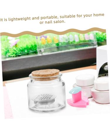 minkissy Nail Cup Glass Nail Dish Bowl Nail Dish Cup Nail Dappen Cup Nail Liquid Holder Manicure Nail Dish Acrylic Nail Tools Nail Brush Dappen Cup Stainless With Base Bracket - Buy Online on GoSupps.com