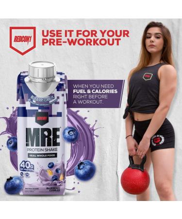 Redcon1 MRE Ready to Drink Protein Shake Blue Berry Cobbler 16.9 Fl Oz (Case of 12) - Pack of 12 - Buy Online on GoSupps.com