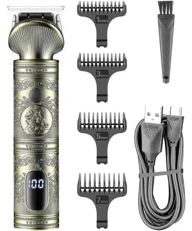V-962 Metal Beard Trimmer - Professional Cordless USB Charging Hair Clipper with LED Display for Men | International Shipping - Buy Online on GoSupps.com