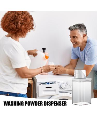 Detergent Dispenser Washing Powder Storage Bottle With Measuring Cup Reusable Washer Fluid Container Detergent Container For Washing Powder Dishwashing Liquid Flour Rice Snacks 1100ml - Buy Online on GoSupps.com