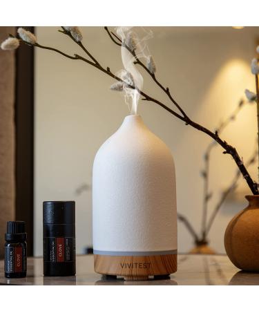 VIVITEST Ceramic DiffuseStone Essential Oil Diffuser - 100ML Ultrasonic Aromatherapy Diffuser - Buy Online on GoSupps.com