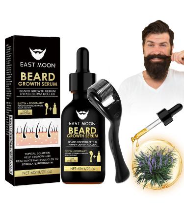 Kit de croissance de la barbe kit de croissance de la barbe avec Dermaroller rouleau barbe s rum rouleau barbe agent de croissance de la barbe pour homme stimule la barbe la