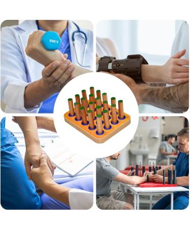 Pegboard For Finger Exercise - Strength Training Devices | Hand Rehabilitation Wood Pegboard | Hand Eye Coordination Training Hand Exercise Board For Motor Skills Grip Training - Buy Online on GoSupps.com