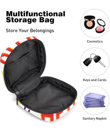 Multi-colored Sanitary Napkin Storage Bag | Menstrual Cup Pouch for Women and Girls | Portable Period Holder | Nursing Pad and Tampon Organizer - Buy Online on GoSupps.com