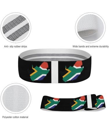 Map of South Africa Flag Yoga Workout Bands | Comfort Legs Booty Resistance Straps for Physical Therapy - International Shipping - Buy Online on GoSupps.com
