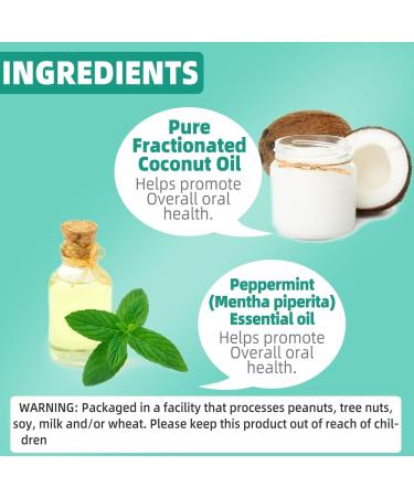 Coconut Pulling Oil & Mint Oil Pulling Mouthwash | Natural Teeth Whitening & Fresh Breath Tongue Scraper Included - Buy Online on GoSupps.com