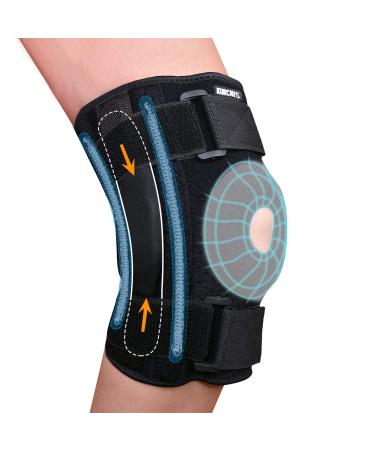 Hinged Knee Brace with Side Stabilizers Knee Braces Relief for Knee Pain Arthritis for Men Women Provide the Stable Support Protection for Meniscus ACL MCL Tear Recovery(Medium)