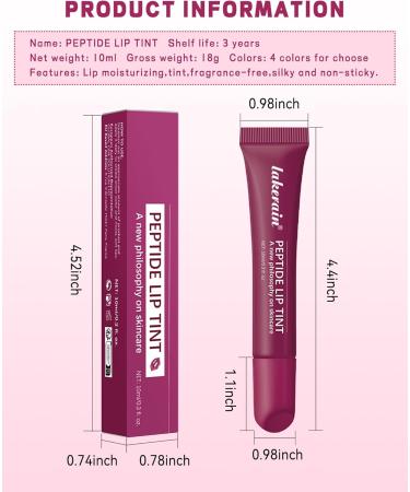 Tinted Lip Balm-1Pcs Raspberry Peptide Hydrating Lip Tint Moisturizer Jelly Lip Treatment Balm Non-Stick Lip Care Glow Reviver Lip Oil Yummy Glowy Lip Gloss Christmas Makeup for Women-04 #04raspberry - Buy Online on GoSupps.com
