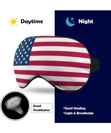 U.S. Flag Funny Eye Mask - Soft Blindfold Adjustable Night Eyeshade for Sleep & Travel - Buy Online on GoSupps.com