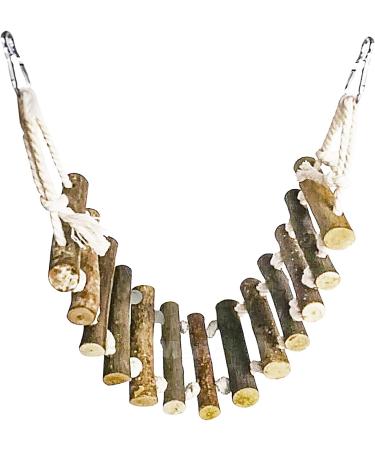 Meric Gecko Ladder Bridge - Raw Wood Hanging Climber for Lizards, Hamsters, Gerbils - Flexible Swinging Footway for Physical & Mental Stimulation - Entertainment for Small Pets - 1-pc - Buy Online on GoSupps.com