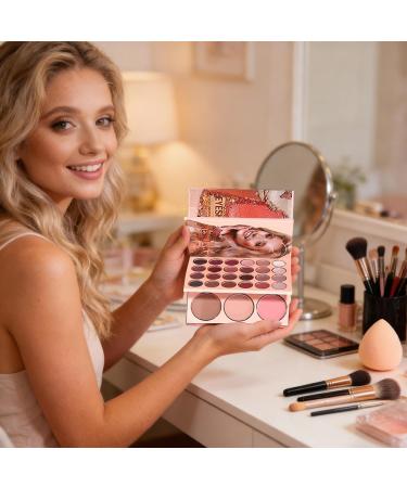 Shimmer Eyeshadow Palette Glitter Eye Makeup Highly Pigmented Powder Long Lasting Finish | Cosmetic Kit For Festival Party Dating Formal Event Stage Performance Gift - Buy Online on GoSupps.com