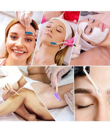 200 Pcs Slanted Handle Eyebrow Waxing Sticks - Wood Wax Applicator for Body, Eyebrow, Lip, Nose Hair Removal - Buy Online on GoSupps.com