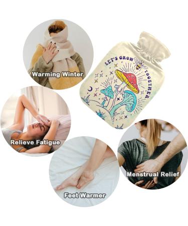 Naanle Bees Mushrooms Heat Bottle | 2L Transparent Hot Water Bottle for Pain Relief & Cold Therapy | Hand & Foot Heating Bag - Buy Online on GoSupps.com