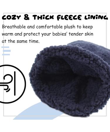 Pesaat Double Layer Fleece Baby Gloves - Winter Mittens for Boys and Girls 6-24 Months - Anti-Scratch - 3pcs Set - Buy Online on GoSupps.com