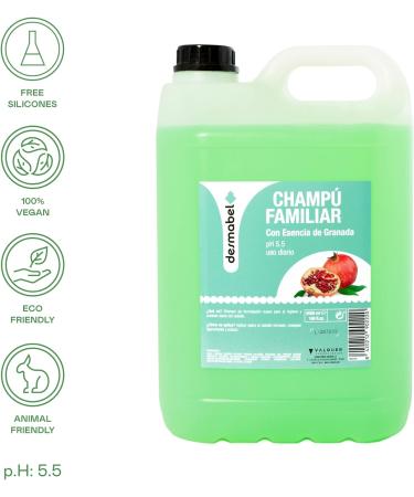 Desmabel Pomegranate Essence Family Shampoo Carafe Shampoo Professional Hairdressing Shampoo Paraben Free Ph 5.5 Daily Use. Gentle Formula 5000 ml - Buy Online on GoSupps.com
