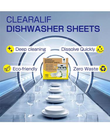 CLEARALIF Dishwasher Detergent Sheets - Lemon Scent Eco-Friendly 160 Loads Perfect for Dishwasher & Sink - Buy Online on GoSupps.com