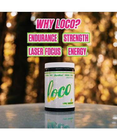 LOCO Pre-Workout Nitric Oxide Booster - Enhance Muscle Pumps & Vascularity | Natural Caffeine Energy & Focus | Lime Sherbet Flavor - Buy Online on GoSupps.com