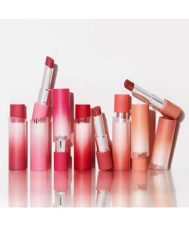 Espoir Lipstick #5 Rosy Fuzzy - Long-Lasting Matte Color | Airy Velvet Texture | Cruelty-Free Korean Lip Makeup | 0.1oz - Buy Online on GoSupps.com