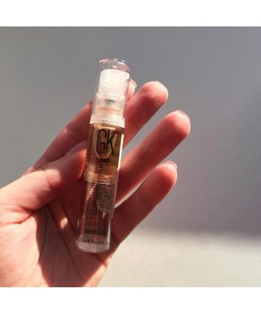 GK HAIR Global Keratin 100% Organic Argan Oil Anti Frizz Hair Serum (0.34 Fl Oz/10ml) Styling Gl ttung Kr ftigung Hydratisierung & Ern hrung Hitzeschutz Glanz Frizz Control Dry Damage Hair Repair - Buy Online on GoSupps.com