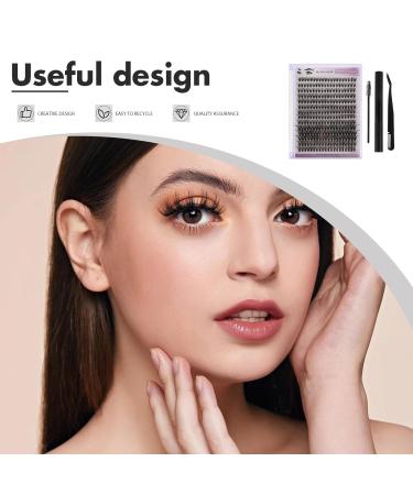 FRCOLOR DIY Eyelash Kits - Individual Lash Clusters & Tools | Curved Tweezers Glue Remover & Brush for Self Application - Buy Online on GoSupps.com