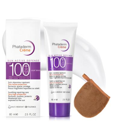 Creme Solaire Indice 100 Creme Solaire Visage SPF 100 SUR creme solaire avec Appliquer des Gants Exture L g re Non Grasse R sistant L'eau 80ml Violet