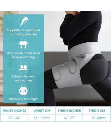 Adjustable Hip & Thigh Brace for Sciatica Pain Relief | Hamstring Compression Sleeve for Men & Women | Targeted Hip Pain Support - Buy Online on GoSupps.com