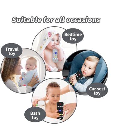 Viyuse Remote Teether for Babies | TV Remote Control Shape | Early Educational Sensory Toy | Teething Relief | Infant Teether for 12 Months - Black - Buy Online on GoSupps.com