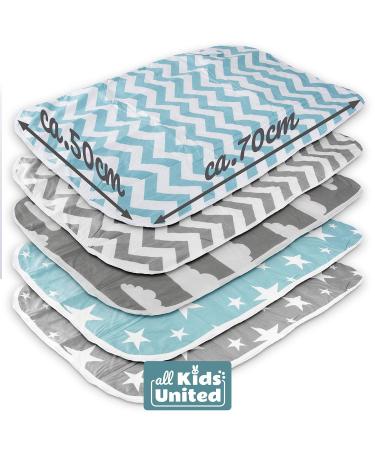 Breathable Baby Diaper Wrap & Pad - Washable Reusable Infants & Toddlers | 50x70 cm Cloud Gray - Buy Online on GoSupps.com