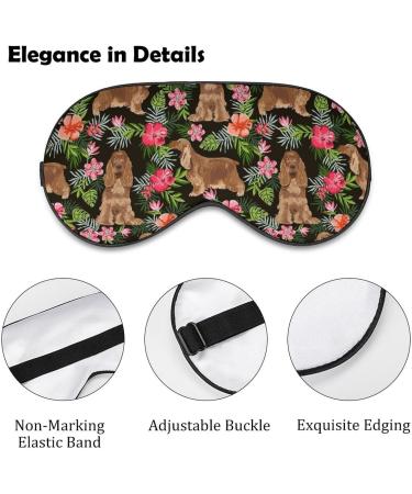 Cocker Spaniel Sleep Mask - Adjustable Eye Cover for Sleeping and Travel - Blocks Light for a Restful Nap - Men and Women - Buy Online on GoSupps.com