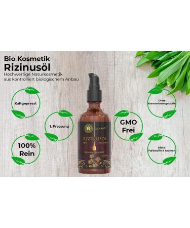 Sunnati Organic Castor Oil Cosmetics for Hair Eyebrows Eyelashes & Beard - Buy Online on GoSupps.com