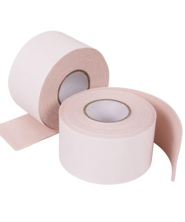 Moleskin for Feet Extra Durable I 2 Adhesive Moleskin Tape Rolls I Moleskin Padding Blister Prevention Tape for Shoes I Waterproof Bandage Patches Toe Tape I 100% Cotton,2" x 5 Yards (15 Ft Each Roll)