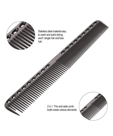 Professional Aviation Aluminum Metal Cut Cam Hair Combs for Hairdressers - Black Size L - Salon Quality Tools - Buy Online on GoSupps.com